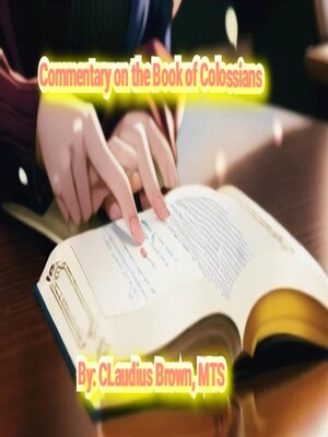 cover image of Commentary on the Book of Colossians